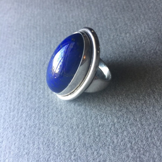 Georg Jensen Lapis Lazuli Ring No. 46E by Harald Nielsen