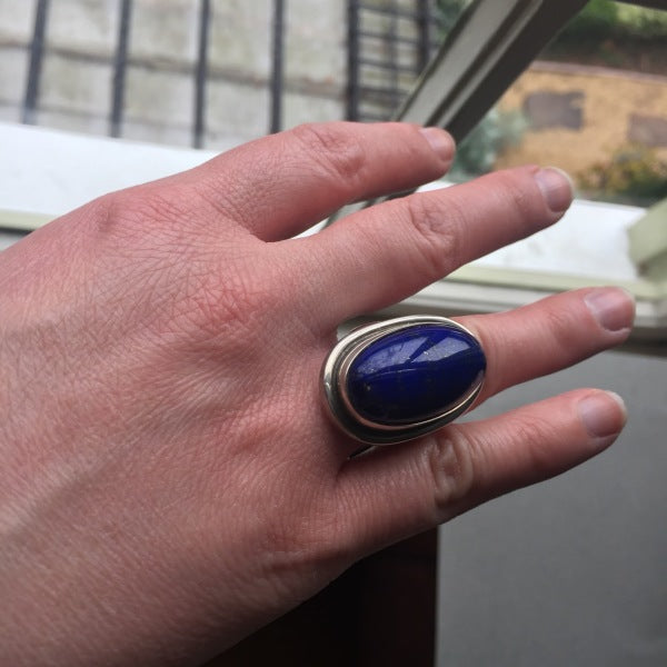 Georg Jensen Lapis Lazuli Ring No. 46E by Harald Nielsen