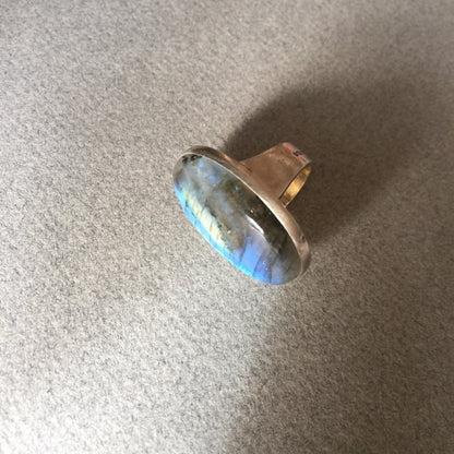 Georg Jensen Sterling Silver Ring No 90A With Labradorite