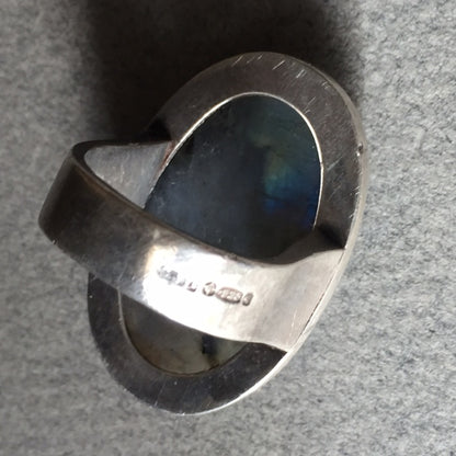 Georg Jensen Sterling Silver Ring No 90A With Labradorite