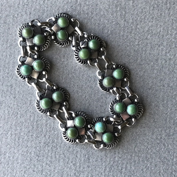 Georg Jensen Sterling Silver Bracelet No. 8 with Turquoise