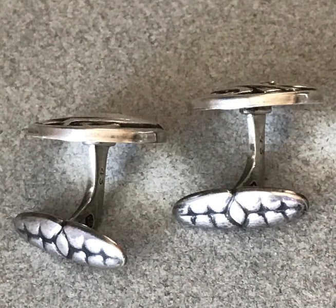 Georg Jensen Sterling Silver "Bird And Berry" Cufflinks