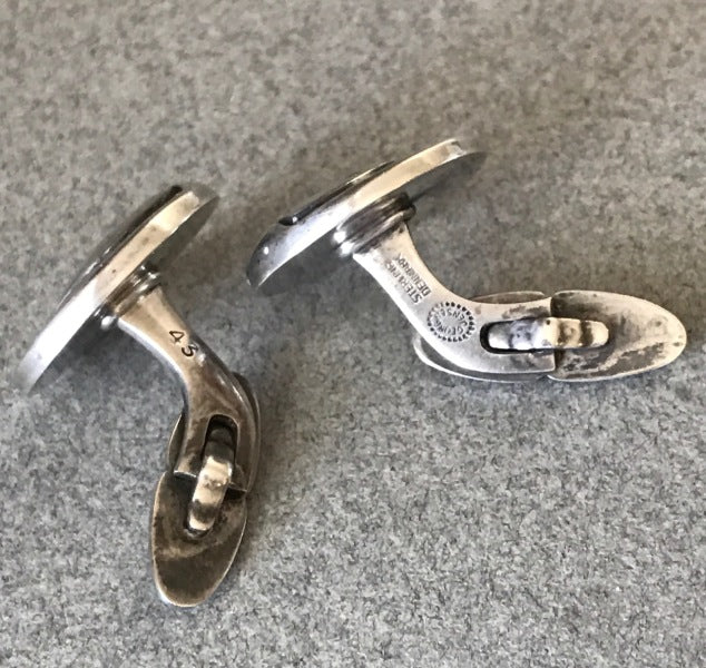 Georg Jensen Sterling Silver "Bird And Berry" Cufflinks