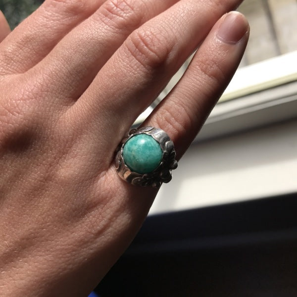 Georg Jensen Sterling Silver Ring with Amazonite No. 11A