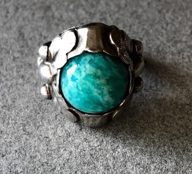 Georg Jensen Sterling Silver Ring with Amazonite No. 11A