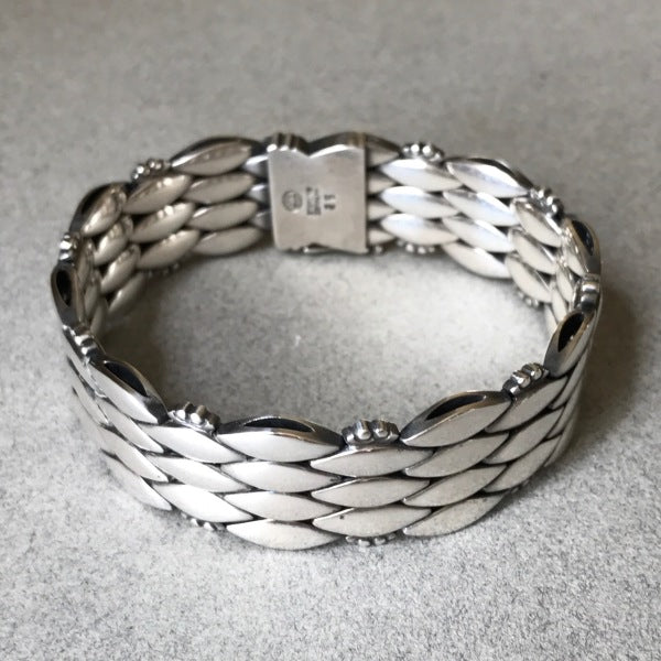 Georg Jensen Sterling Silver Art Deco Bracelet No. 86 By Harald Nielsen, Rare