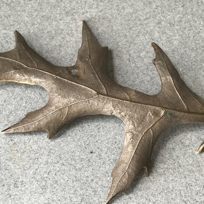 John Iversen Large Patinated Bronze "One Of A Kind" Oak Leaf Brooch Very Rare