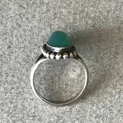 Georg Jensen 830 Silver and Chrysoprase Ring, No. 9