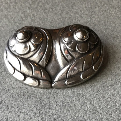 Georg Jensen Early 830 Silver "Owl" Brooch No 44