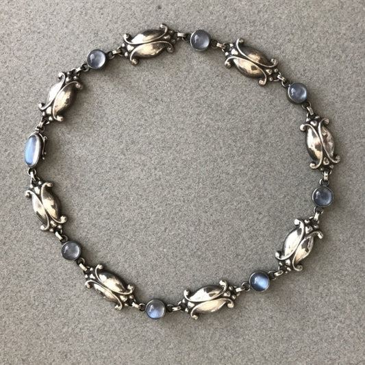 Georg Jensen Sterling Silver Necklace No. 15 with Moonstones