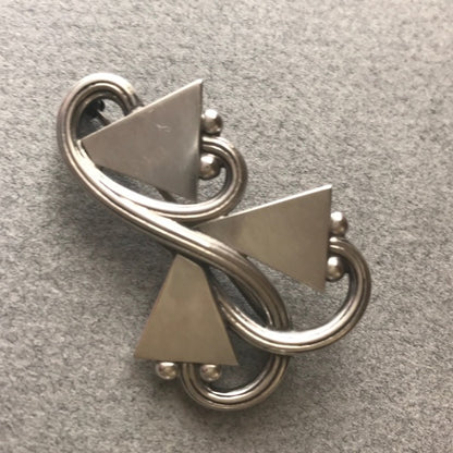 Georg Jensen Sterling Silver Brooch, No. 308 By Jorgen Jensen