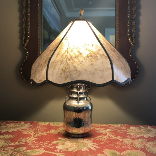 Mogens Ballin 826 Silver Lamp With Custom Shade