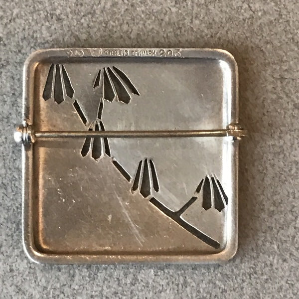 Georg Jensen Sterling Silver Brooch, No 293 By Arno Malinowski