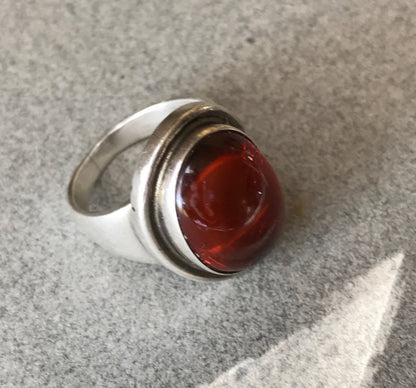 Georg Jensen Amber Ring by Harald Nielsen, No. 46A