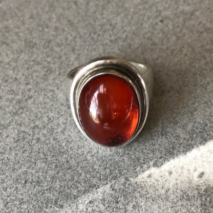 Georg Jensen Amber Ring by Harald Nielsen, No. 46A