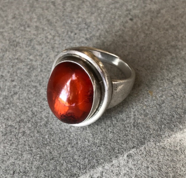 Georg Jensen Amber Ring by Harald Nielsen, No. 46A