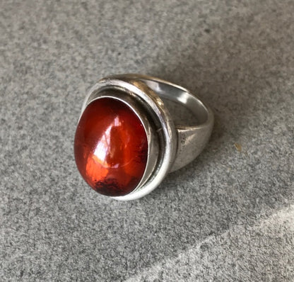 Georg Jensen Amber Ring by Harald Nielsen, No. 46A