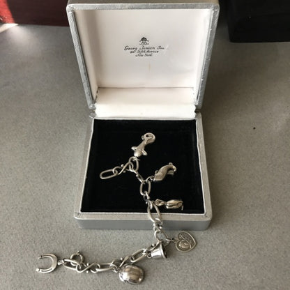 Georg Jensen Sterling Silver Charm Bracelet No. 80