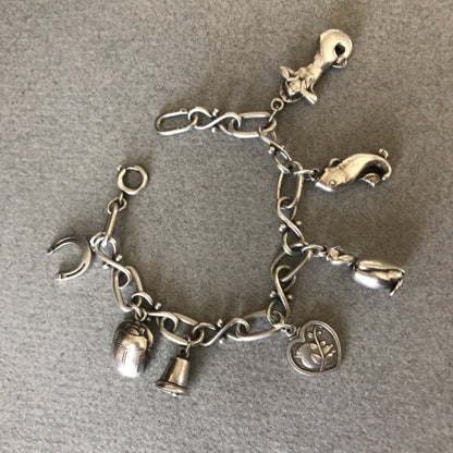 Georg Jensen Sterling Silver Charm Bracelet No. 80