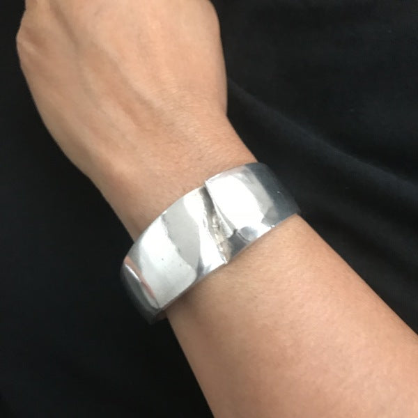 Lapponia Sterling Silver "Darina" Cuff Bracelet by Bjorn Weckstrom