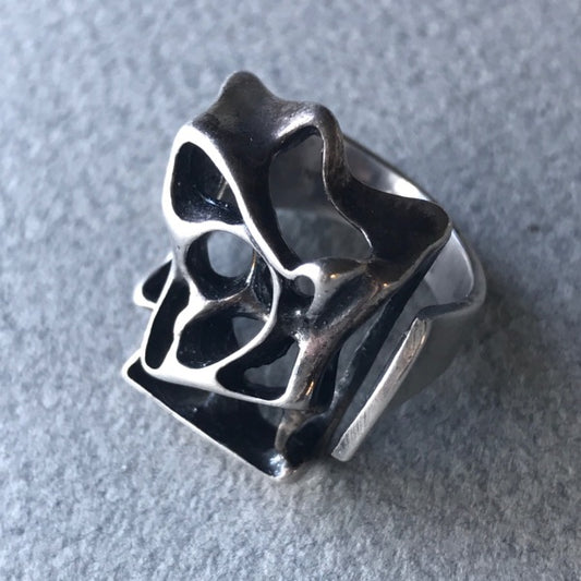 Estate David Andersen Sterling Silver Brutalist Ring