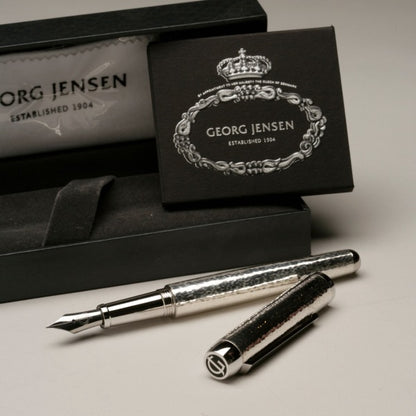 Georg Jensen Sterling Silver hand hammered Fountain Pen