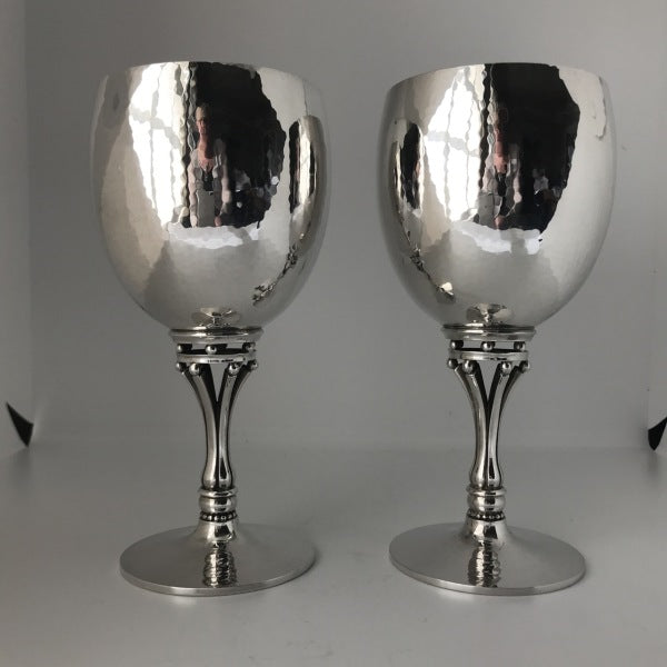 Georg Jensen Sterling Silver Pair of Goblets, No. 532C