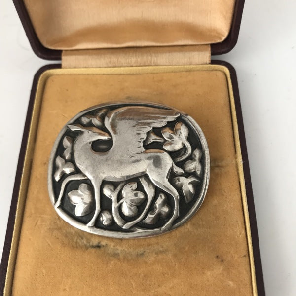 Georg Jensen Sterling Silver "Winged" Deer Brooch No. 81 