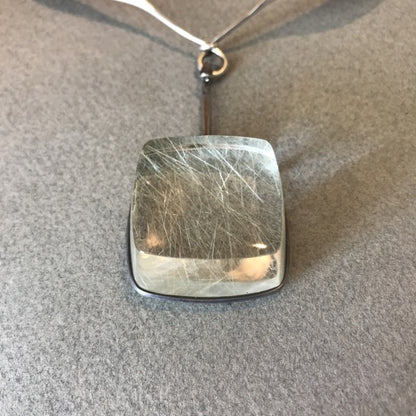 Georg Jensen Sterling Silver "Collar" No. 160 With Rutilated Quartz Drop No.132