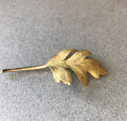 John Iversen 18kt Leaf Brooch Very Rare