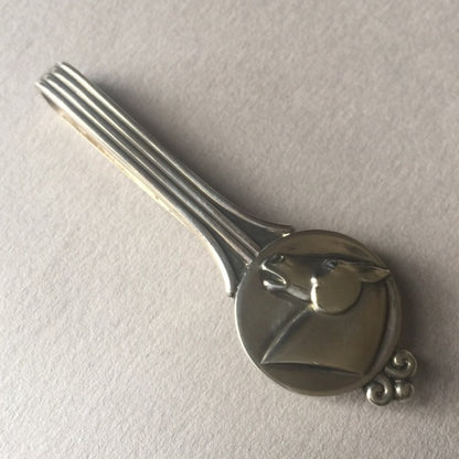 Georg Jensen Sterling Silver Tie Bar with Horse Head No. 65 by Arno Malinowski