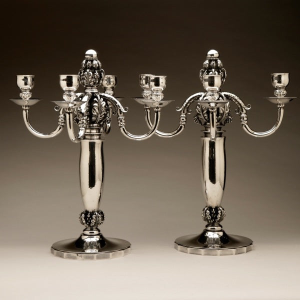 Georg Jensen "Monumental" Sterling Silver Candelabra No.562A