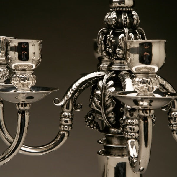 Georg Jensen "Monumental" Sterling Silver Candelabra No.562A