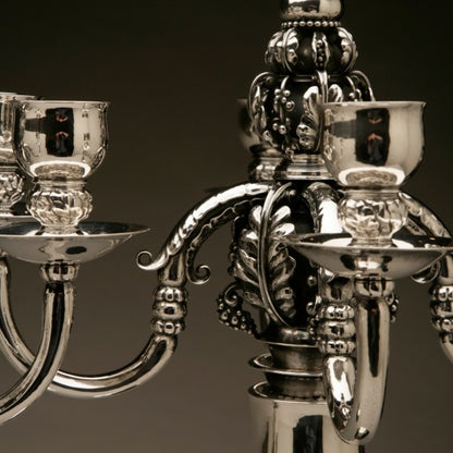 Georg Jensen "Monumental" Sterling Silver Candelabra No.562A