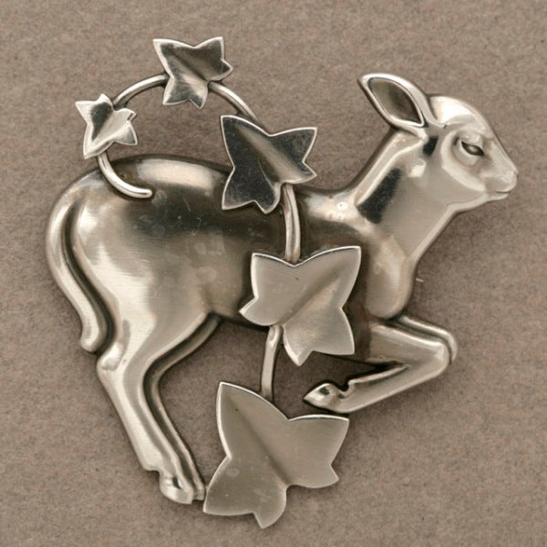 Georg Jensen "Lamb and Ivy" Brooch by Arno Malinowski, no. 311