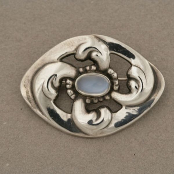 Georg Jensen brooch no. 11 with moonstone