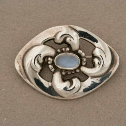 Georg Jensen brooch no. 11 with moonstone