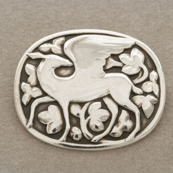 Georg Jensen "Winged" Deer Brooch no. 81