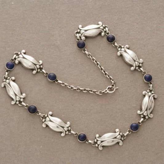 Georg Jensen Necklace with Lapis Lazuli, no. 15