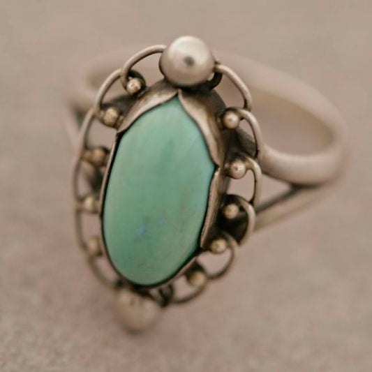 Georg Jensen Ring with Turquoise, no. 24