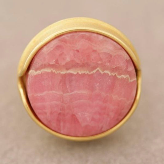 Georg Jensen 18K Ring with Rhodochrosite, no. 956