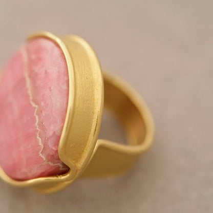 Georg Jensen 18K Ring with Rhodochrosite, no. 956