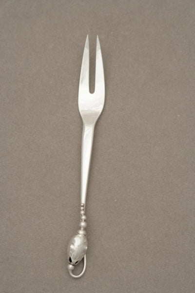 Georg Jensen Blossom meat serving fork no. 84