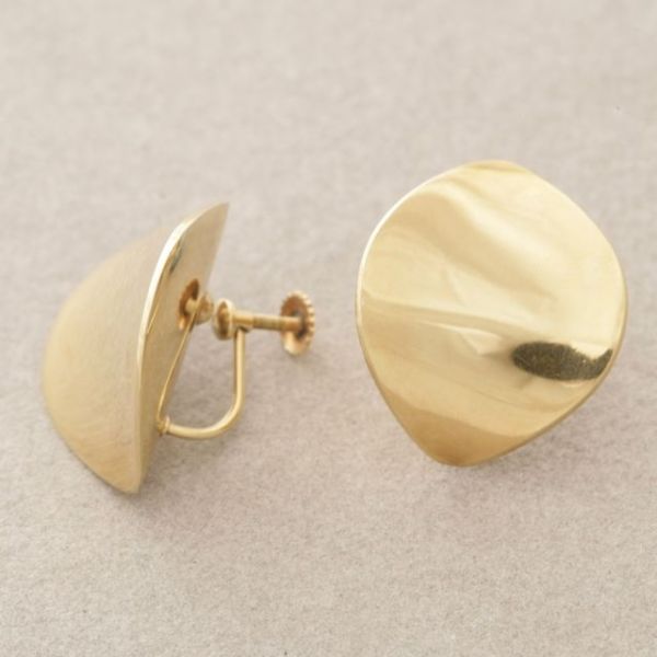 Georg Jensen 18kt Gold Earrings by Nanna Ditzel, no. 1131