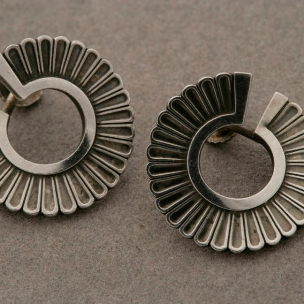 Georg Jensen Sterling Silver Earrings No. 92 by Jorgen Jensen