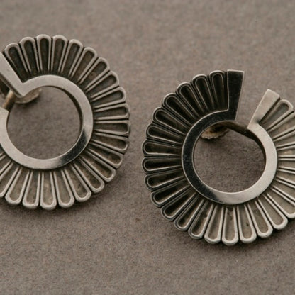 Georg Jensen Sterling Silver Earrings No. 92 by Jorgen Jensen