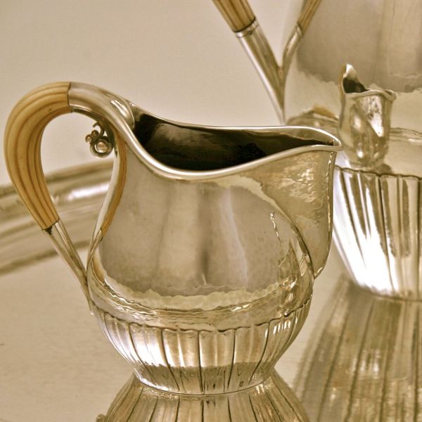 Georg Jensen 4 piece "cosmos" coffee service no. 45