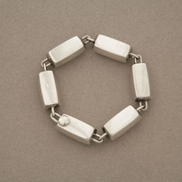 Estate Hans Hansen Sterling Silver Bold Modern "Block" Bracelet