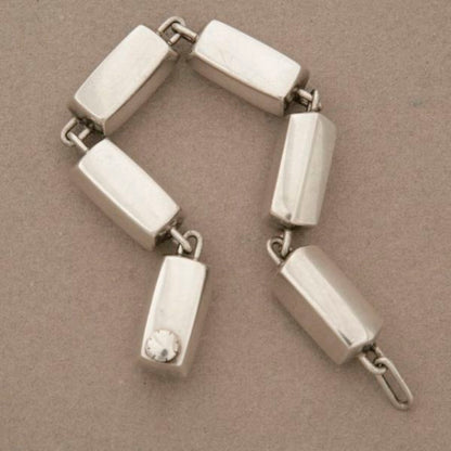 Estate Hans Hansen Sterling Silver Bold Modern "Block" Bracelet