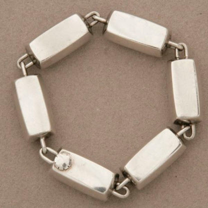 Estate Hans Hansen Sterling Silver Bold Modern "Block" Bracelet